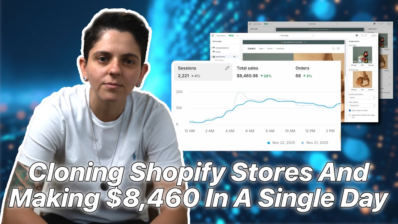 Я клонировал успешный магазин Shopify и заработал 8460 долларов за один день (это кажется незакон...