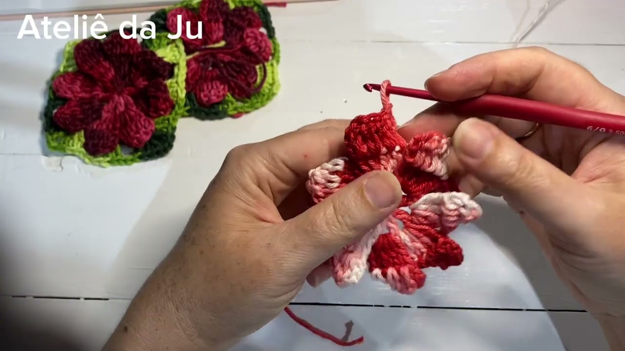 🌹✅Passo a passo flor catavento com o fio duna 