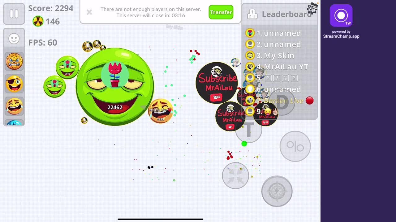 Darken Agario Live Road to 1k Sub【Agar.io Mobile】Ap South east #agario
