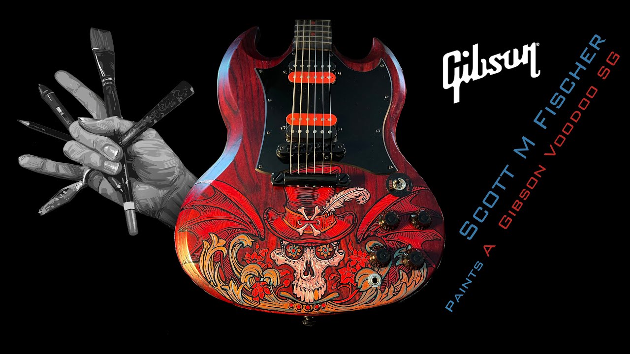 Custom Painting a 2019 GIBSON SG Voodoo with enamel paint