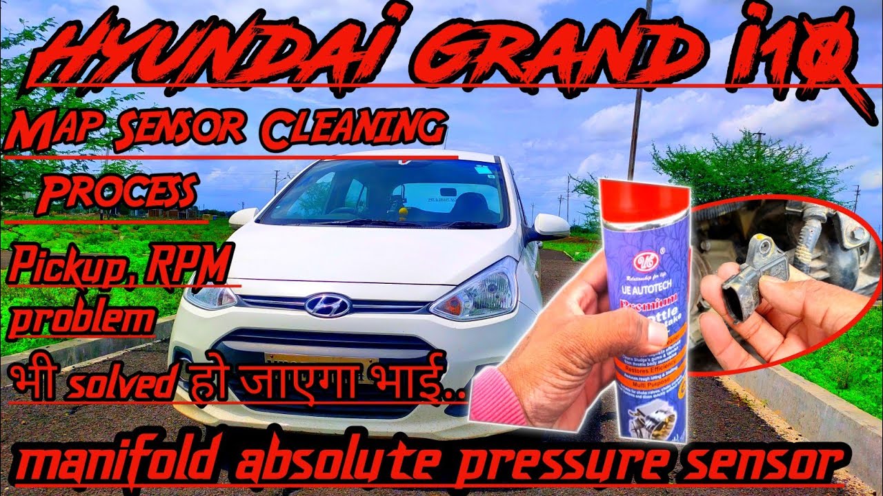 Hyundai grand i10 petrol map sensor cleaning|manifold absolute pressure sensor|grand i10 pickup