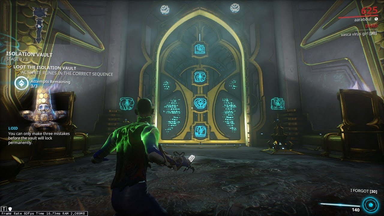 WARFRAME: TIER 3 ISO VAULT SOLO