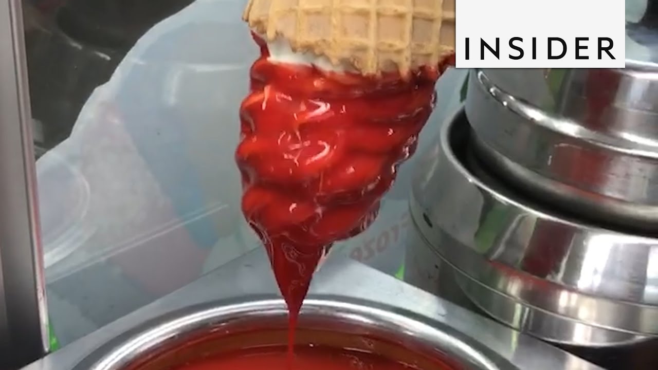 Colorful Dipped Ice Cream