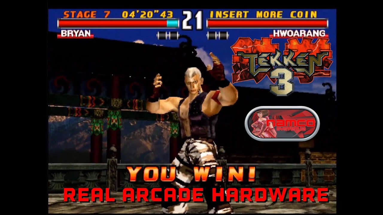TEKKEN 3 Bryan Fury real arcade gameplay Namco System 12 HD 60 FPS