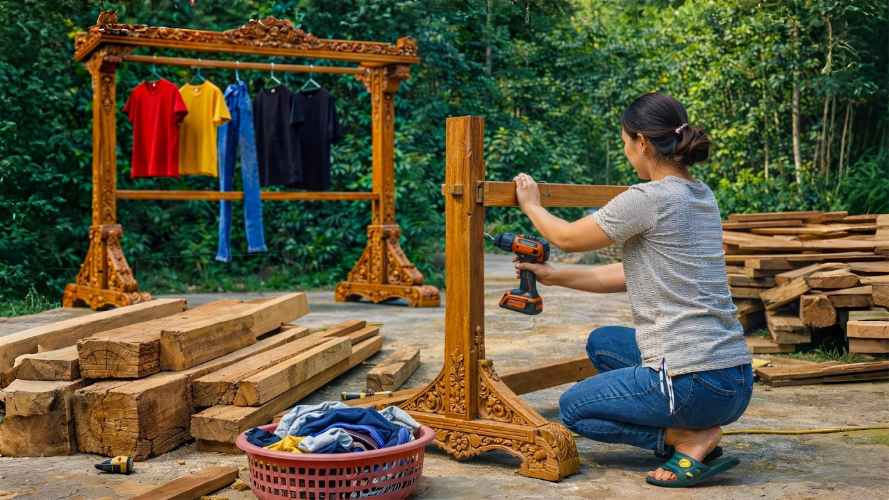 Designing and Building a Simple Wooden Drying Rack – Harvesting Sweet Oranges