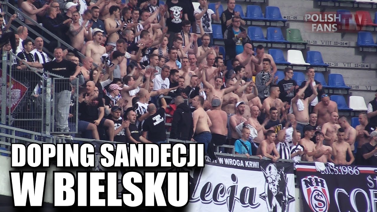 Doping kibiców Sandecji w Bielsku-Białej (20.05.2017 r.)