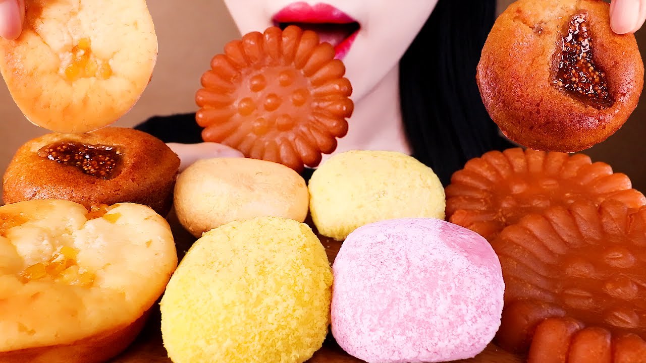 ASMR RICE CAKES, YAKGWA, RICE CAKE BROWNIE 찹쌀앙떡, 약과, 찰브라우니 eatings sounds MUKBANG디저트먹방