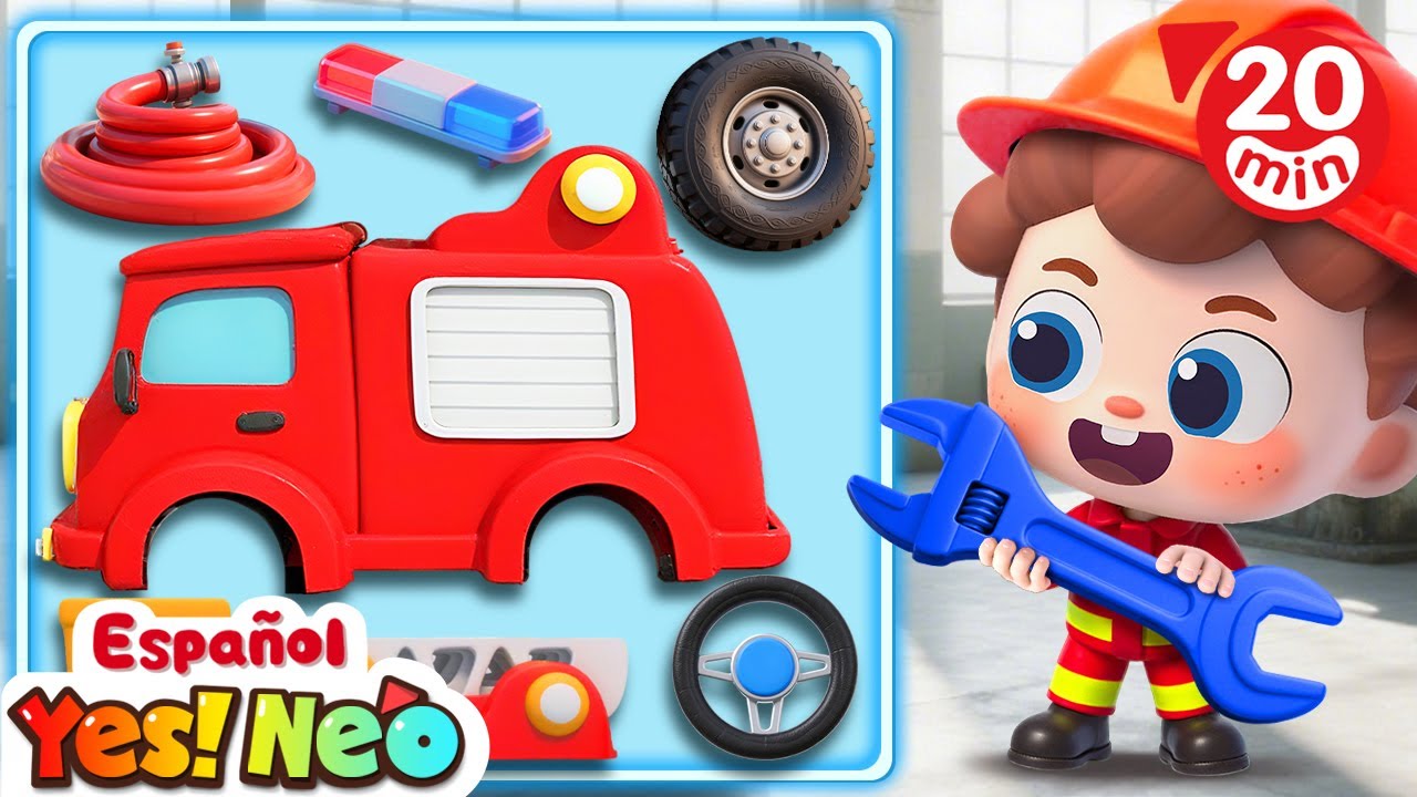 Construyamos los Autos de Rescate! 🚒🚑🚌 | Yes! Neo - Canciones y Caricaturas para Niños