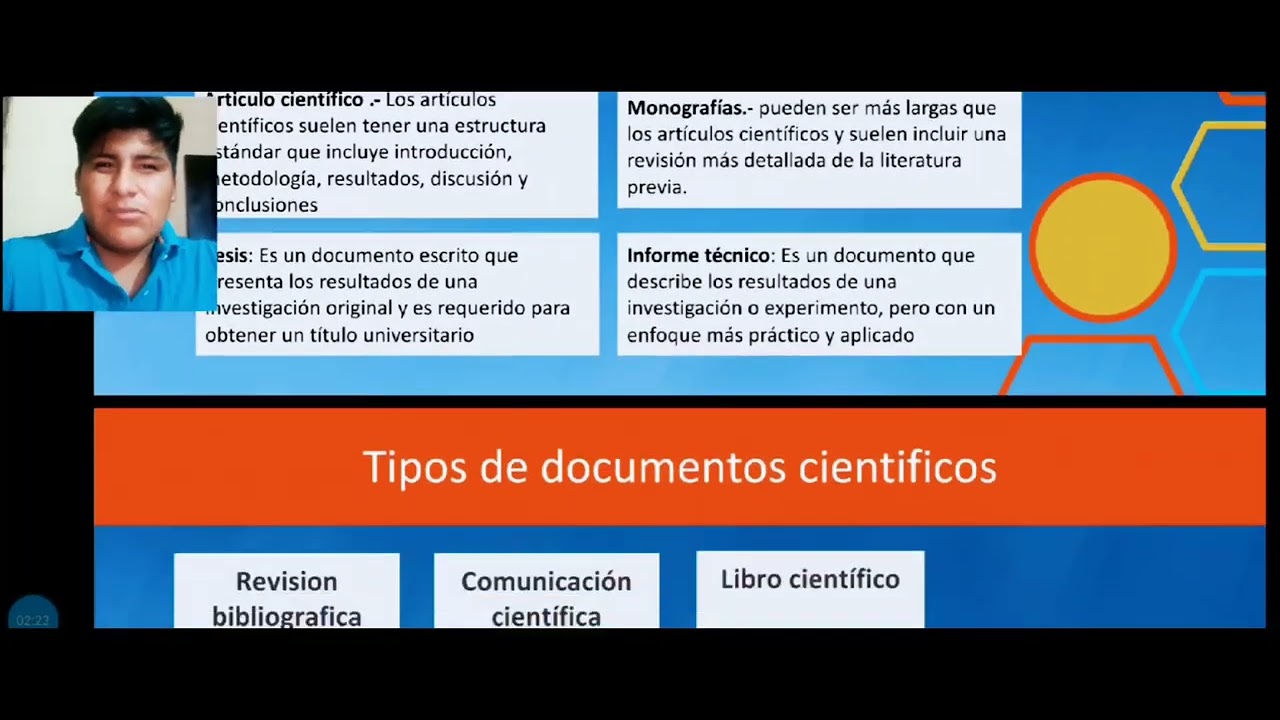 TIPOS DE DOCUMENTOS CIENT&Iacute;FICOS