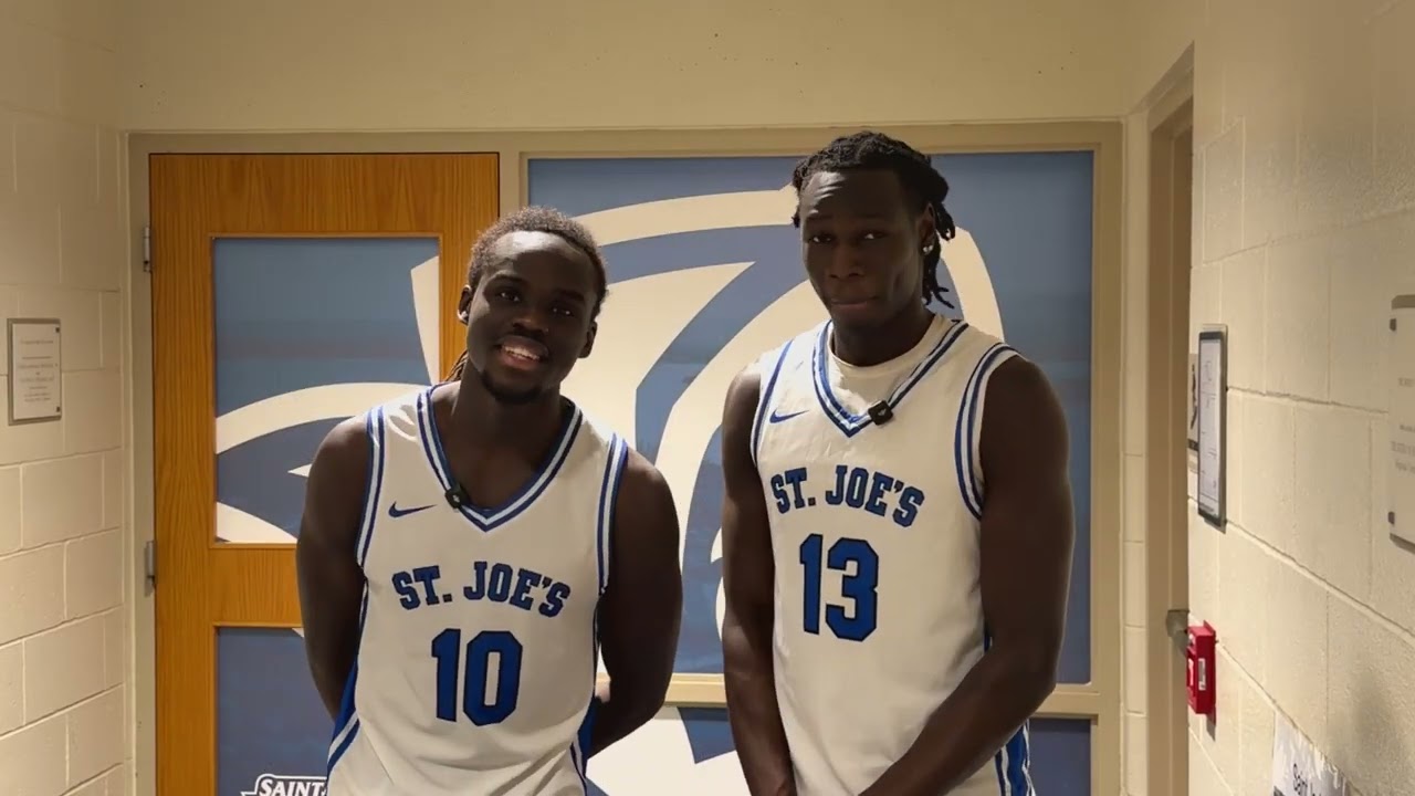 SJC Men's Basketball Lasell Postgame with Tong Maiwen & Remijo Wani