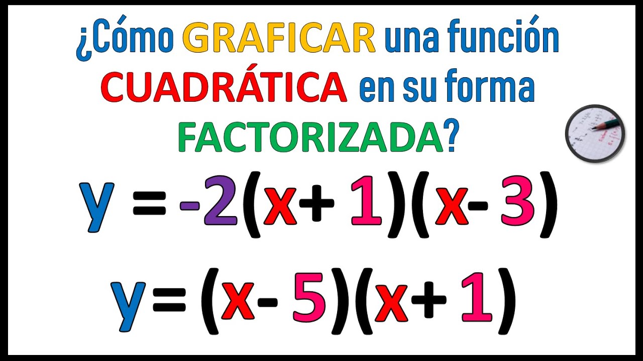 🤔¿Cómo GRAFICAR una función CUADRÁTICA cuando está expresada en su forma FACTORIZADA?