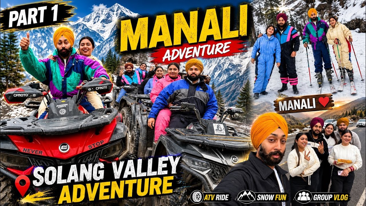 MANALI TOURIST PLACE || SOLANG VALLEY ADVENTURE || SNOWFALL ⛄️☃️ BUDGET 5 ACTIVITIES || MANALI VLOG🧿