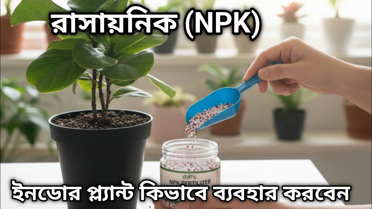 রাসায়নিক সার ইন্ডোর প্লান্টে কিভাবে কত পরিমাণ কখন দেবেন । Indoor Gardening Tips & Tricks 