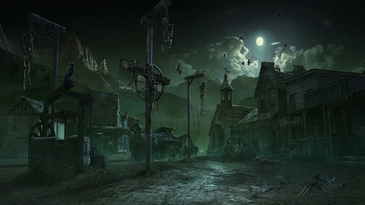 Ambiente de un pueblo fantasma 👻​ // Terror Efecto de sonido