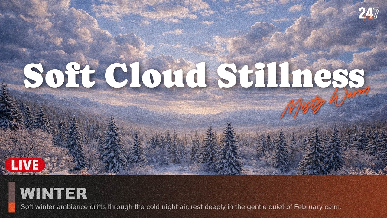 LIVE ☁️ Soft Cloud Stillness | Winter Ambient Live Music for Study, Focus & Relax