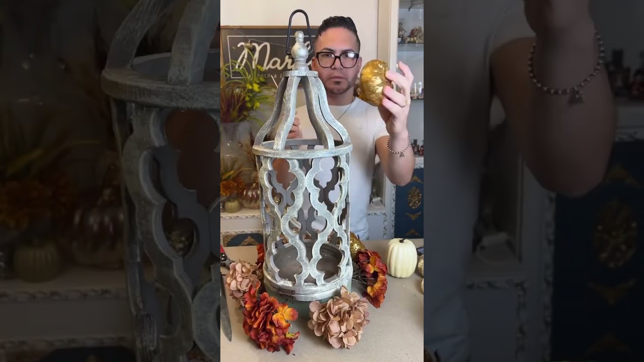 Como decorar un farol para otoño