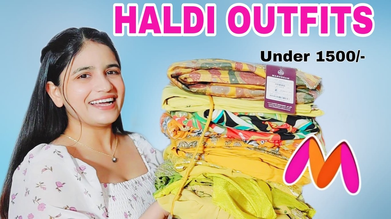 Yellow Outfit For Haldi Function ✨️🎀 | Myntra dress haul | Wedding outfit haul myntra