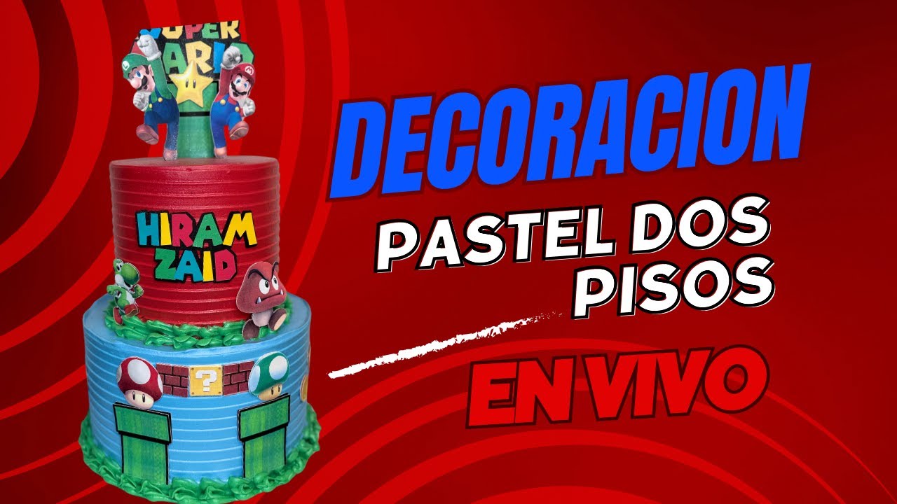 Decoremos Este pastel de dos pisos en VIVO