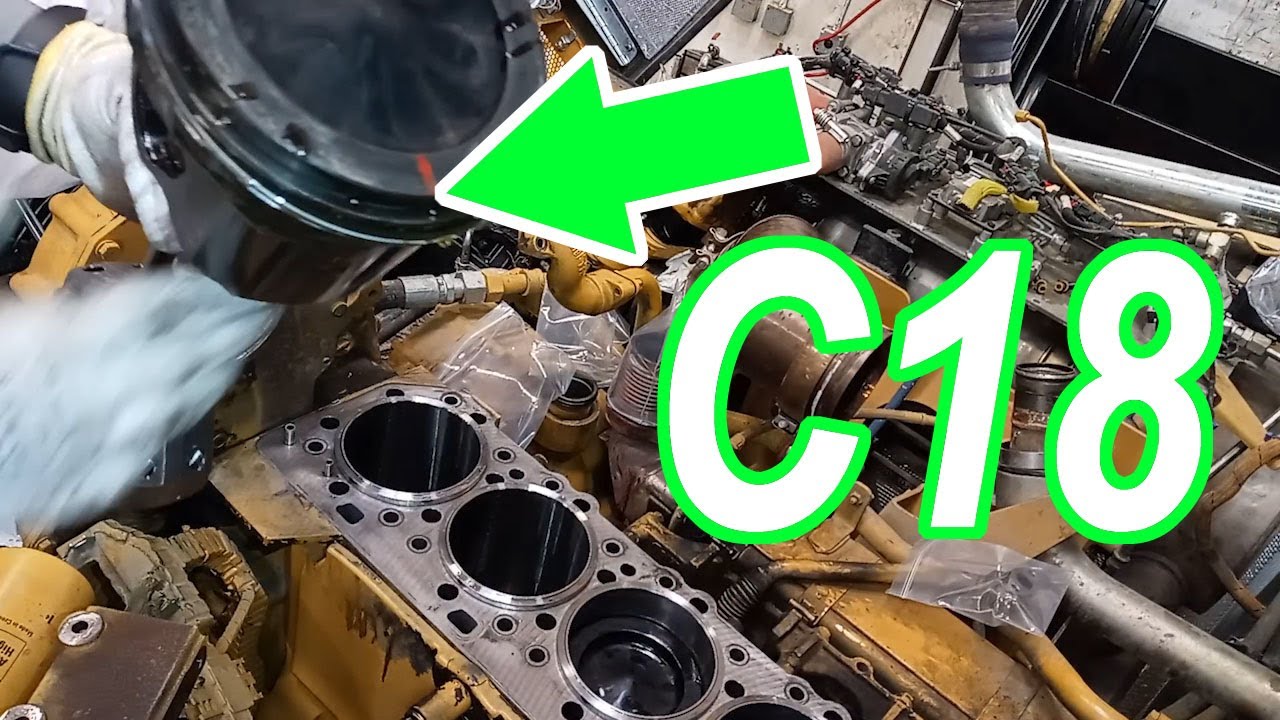 A Cat C18 in a "TRUCK" in the shop.