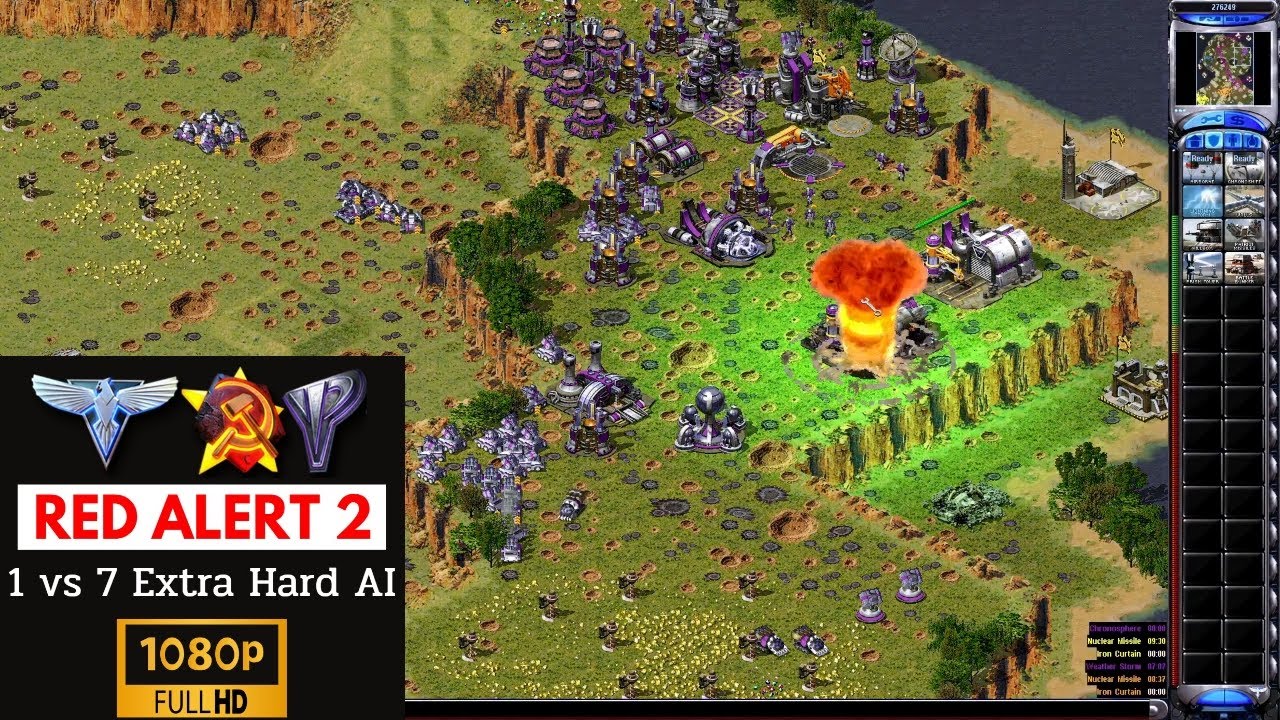 Red Alert 2 Yuri's Revenge | 1 vs 7 Hard AI