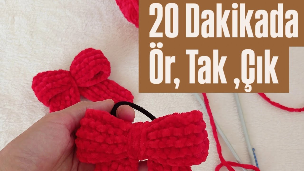 Fiyonk Toka Yapımı // Kadife İpten Lastikli Toka Yapımı