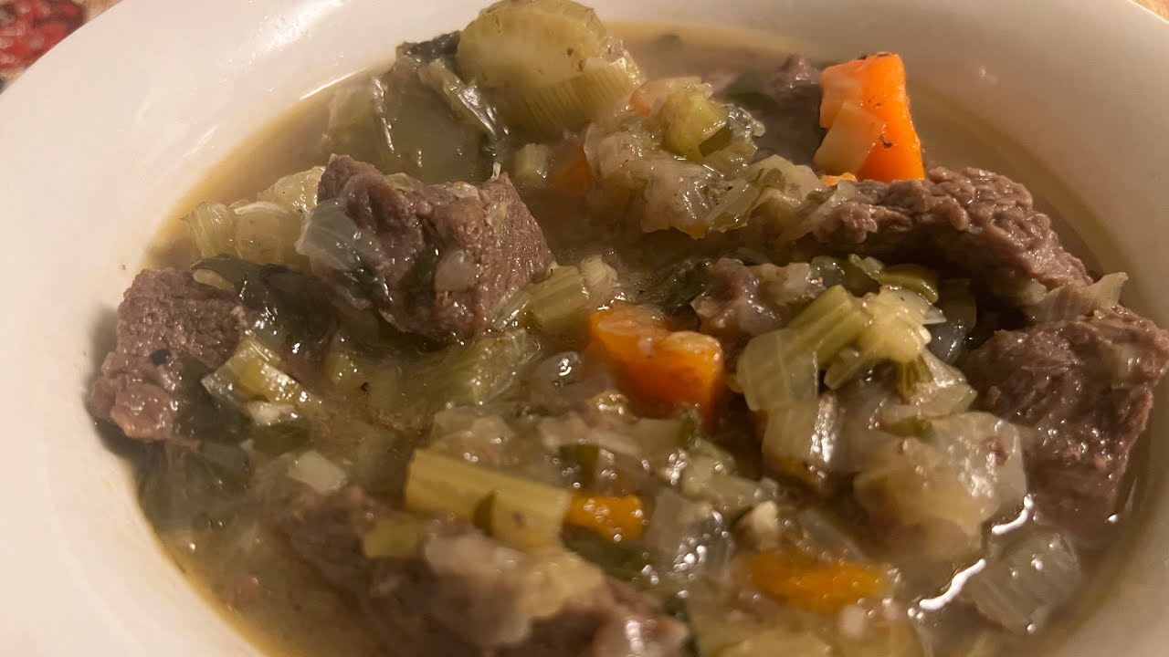 Low carb venison stew. ( moose meat stew) 