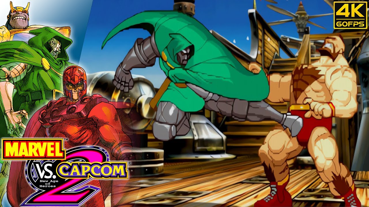 Marvel vs. Capcom 2 - Magneto, Thanos, Doctor Doom (PS2 / 2002) 4K 60FPS