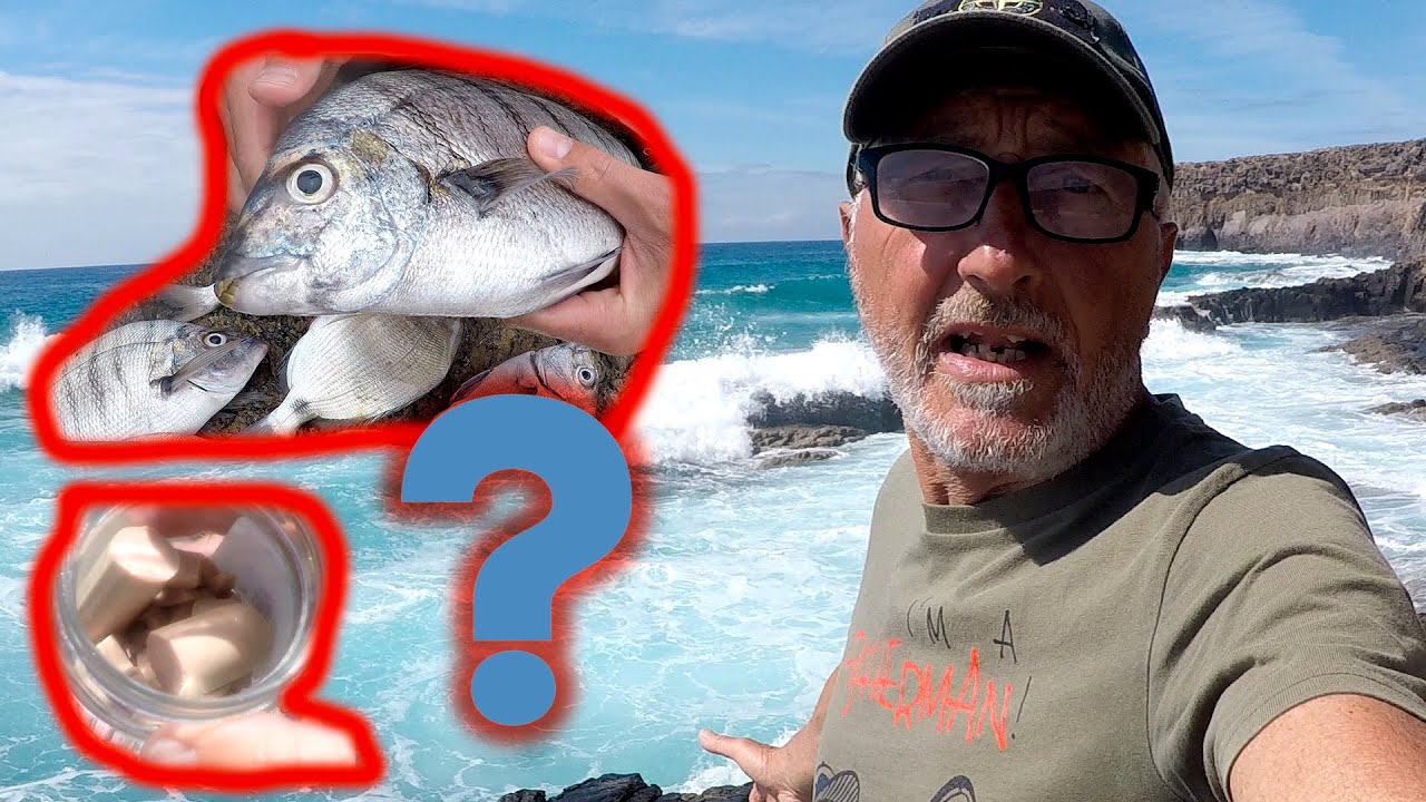 PESCA CON WURSTEL & POLLO [ROCK FISHING - Pescare a Fondo in Mare dalla Scogliera]