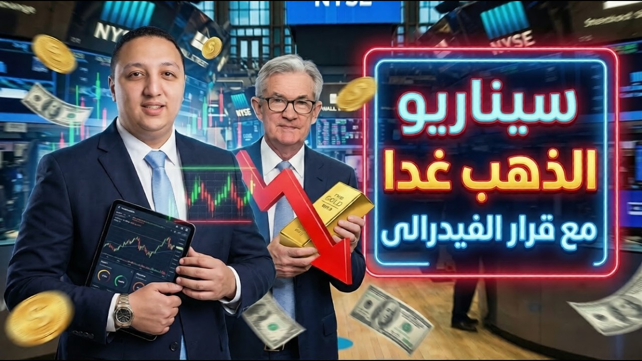 احذر سيناريو الذهب غداً مع قرار الفيدرالى ⚠️ هبوط كبير للذهب فى هذه الحالة