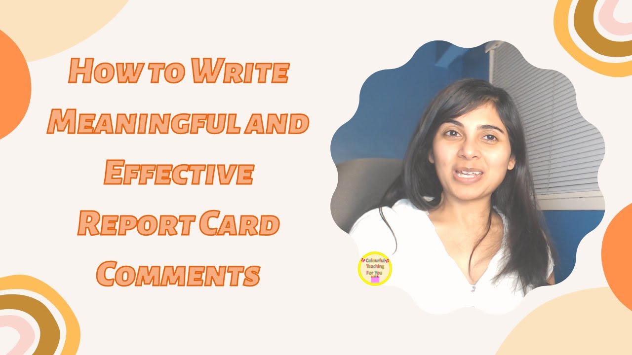 How To Write Report Card Remarks and Comments.