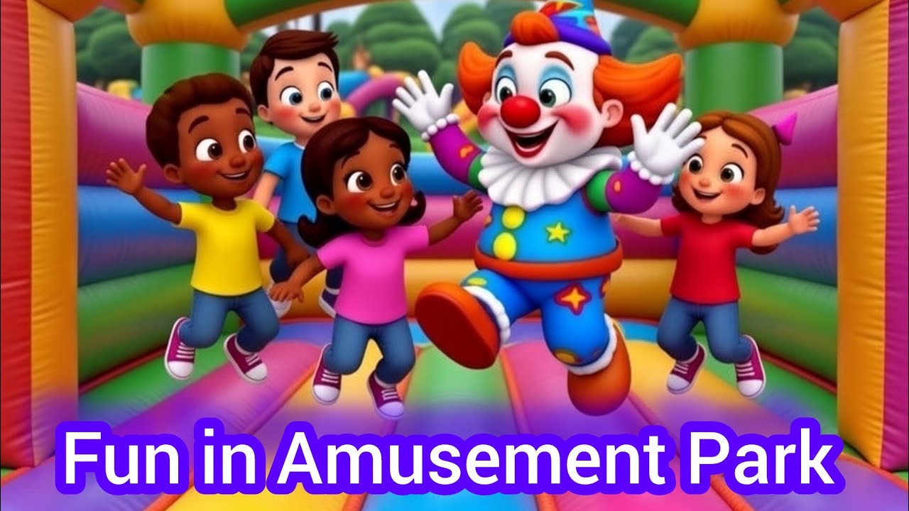 FUN AT AMUSEMENT PARK ! KIDS RHYMES ! THE LITTLES...