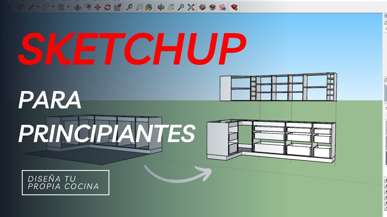Tutorial Diseño de Cocina en L en SketchUp - Para Principiantes