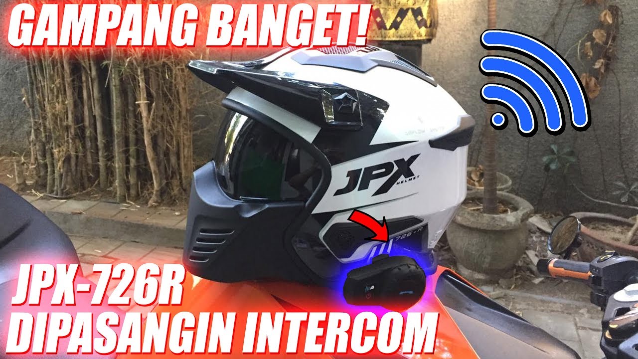 TUTORIAL PASANG INTERCOM HELM (JPX-726R) #MOTOVLOG INDONESIA