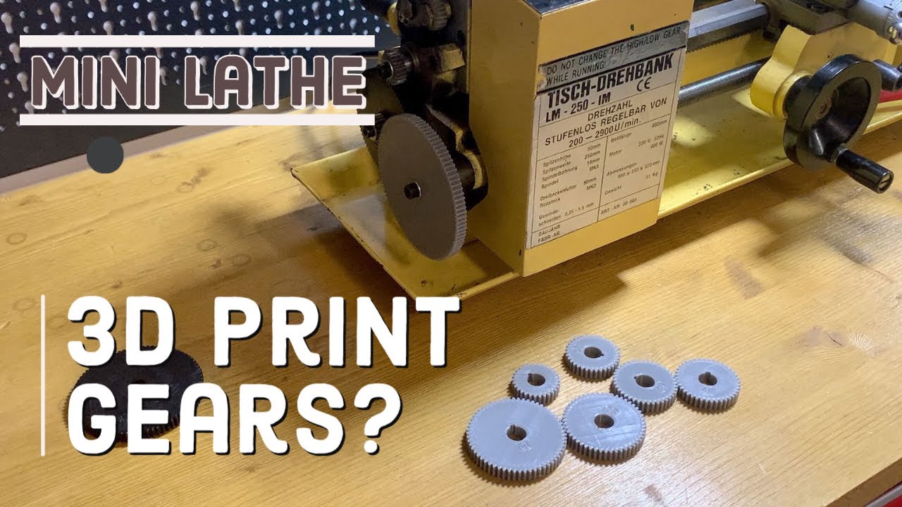 3D printed plastic gears for mini lathe. Will they work for cutting a thread?