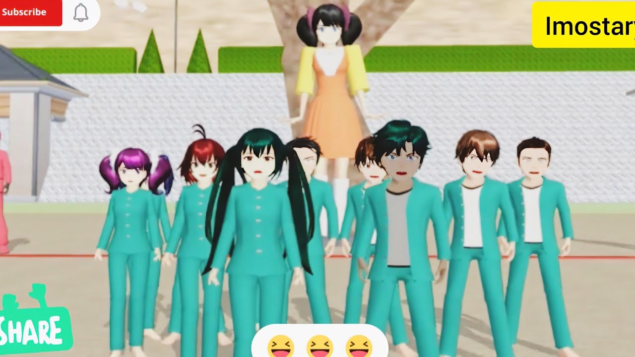 SAKURA SCHOOL PLAY WITH SQUID GAME  DON'T STOP 🛑| GAMEPLAY WALKTHROUGH ANDROID LIVE @imostaryt 