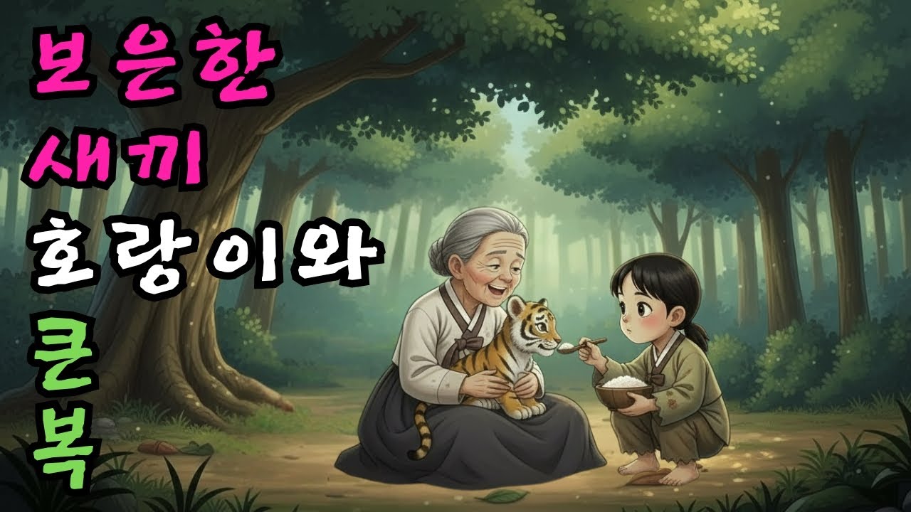 굶주린 아기 호랑이 거둔 할머니와 소녀, 그들에게 찾아온 소름 돋는 행운 | 한국설화·민담·기적 이야기·감동적인 이야기