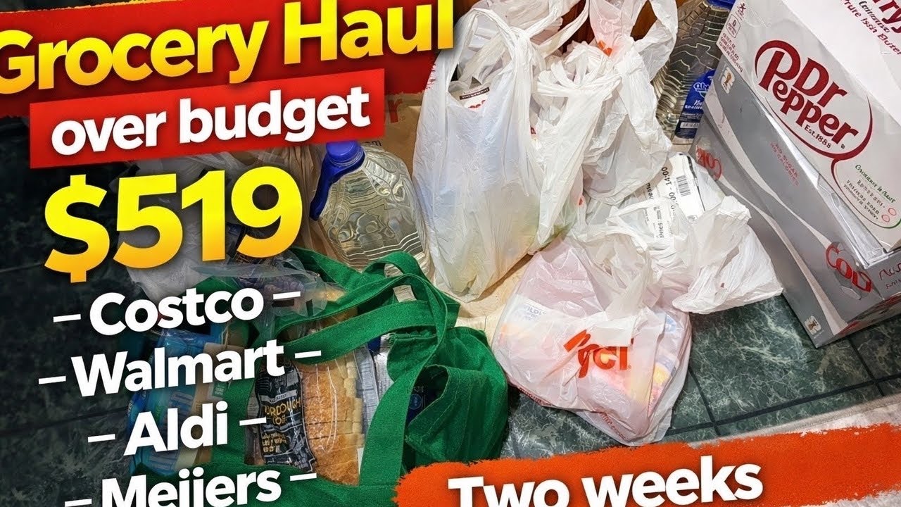 Я превысила бюджет на продукты 😬 Покупки продуктов на 519 долларов | Costco, Aldi, Walmart, Meijer