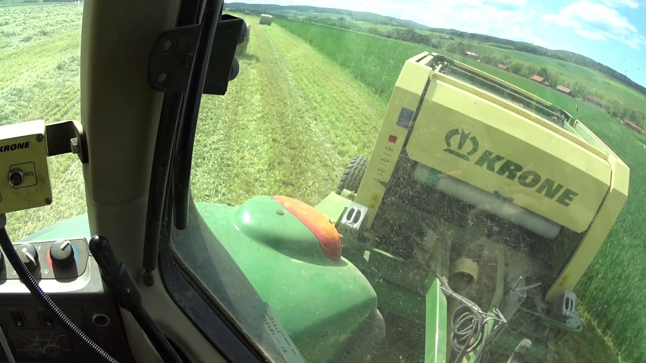 Let's Drive: John Deere 6330 + Krone RoundPack 1250 | Cabview + Sound only