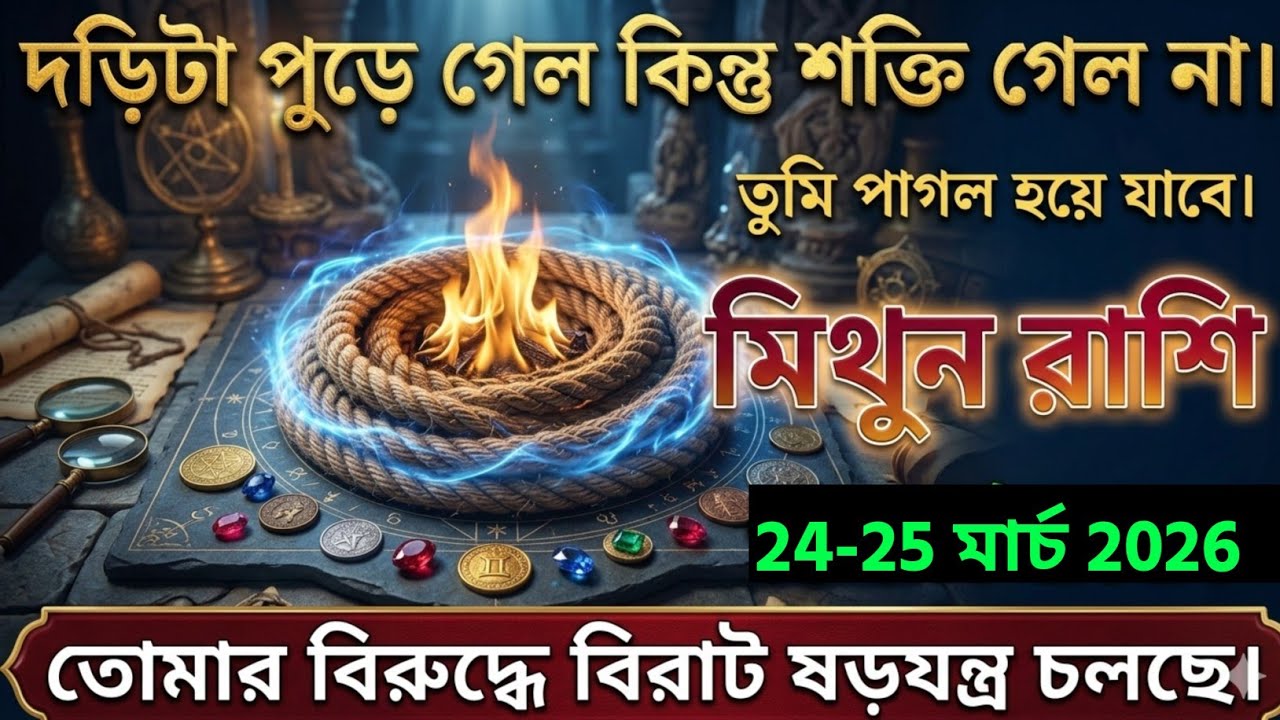 মিথুন রাশি,১০ মার্চ, ২০২৬ তুমি পাগল হয়ে যাবে, দড়িটা পুড়ে গেছে কিন্তু শক্তি যায়নি। 
