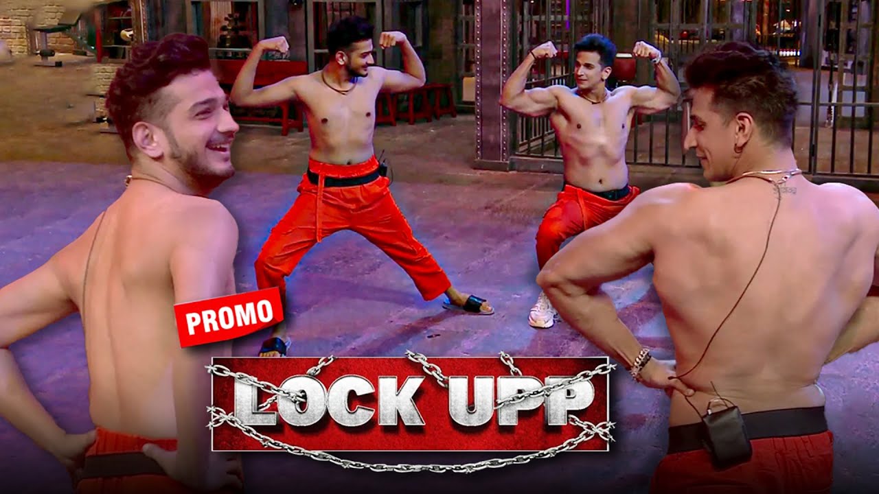 Lock Upp Promo: Prince Narula Aur Munawar Ne Kiya Bodybuilding Poses | Lehren Small Screen