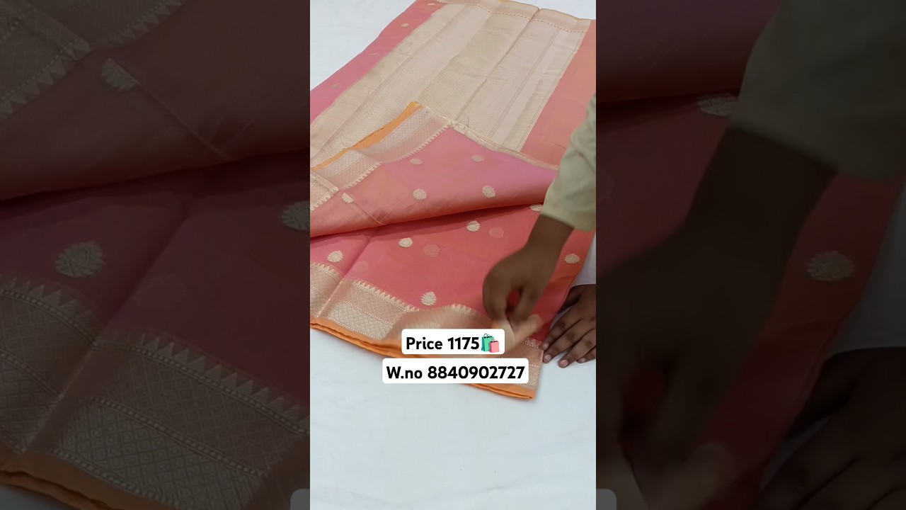 Pure cotton silk saree banarasi 🔥 Direct manufacturing in Varanasi #saree #silksaree #handloom