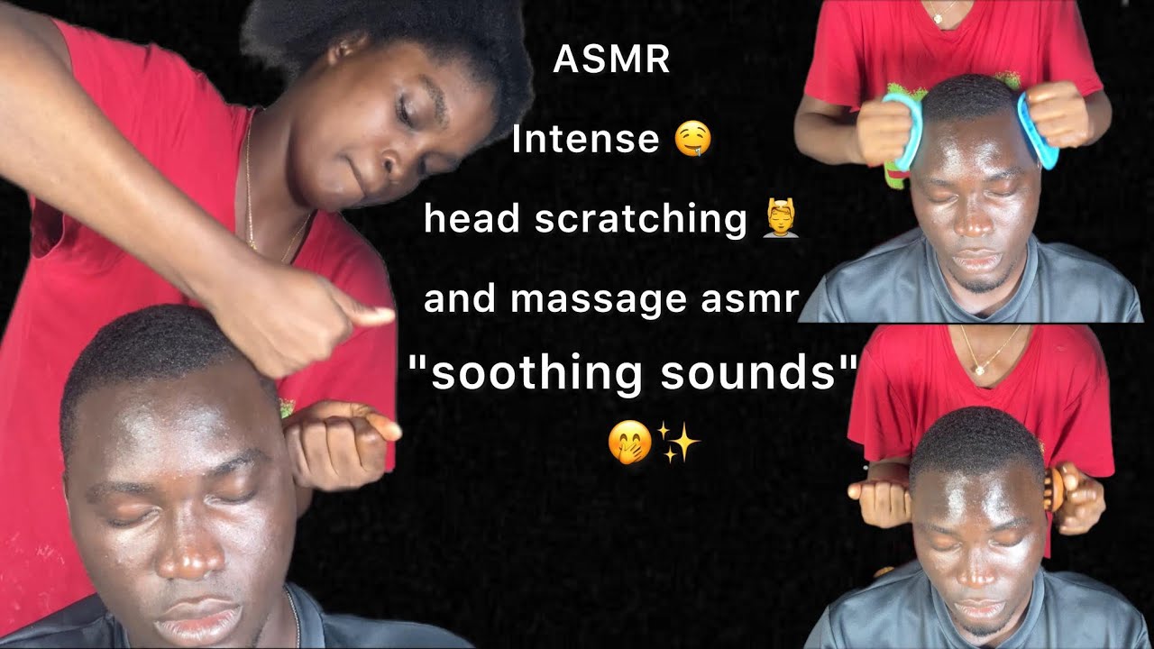 Intense head scratching and massage asmr ft @AdijatsASMR