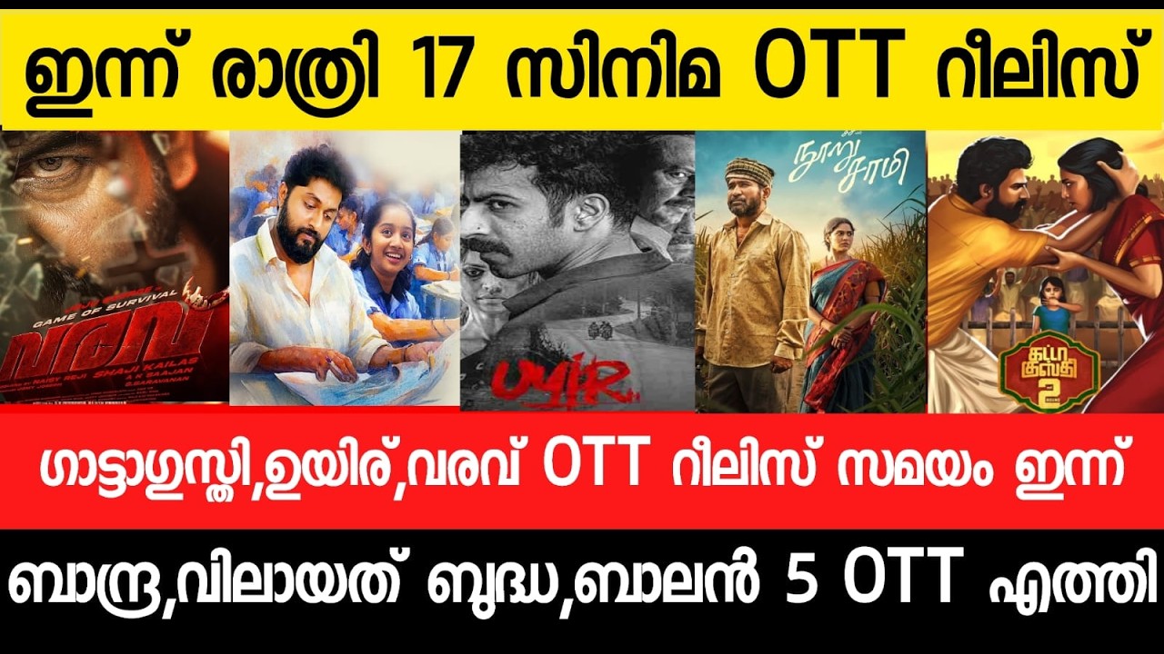 NEW OTT RELEASES MALAYALAM|BALAN,BAZOOKA,KATTALAN,BANDRA,BUDDHA OTT RELEASE|TONIGHT OTT RELEASE