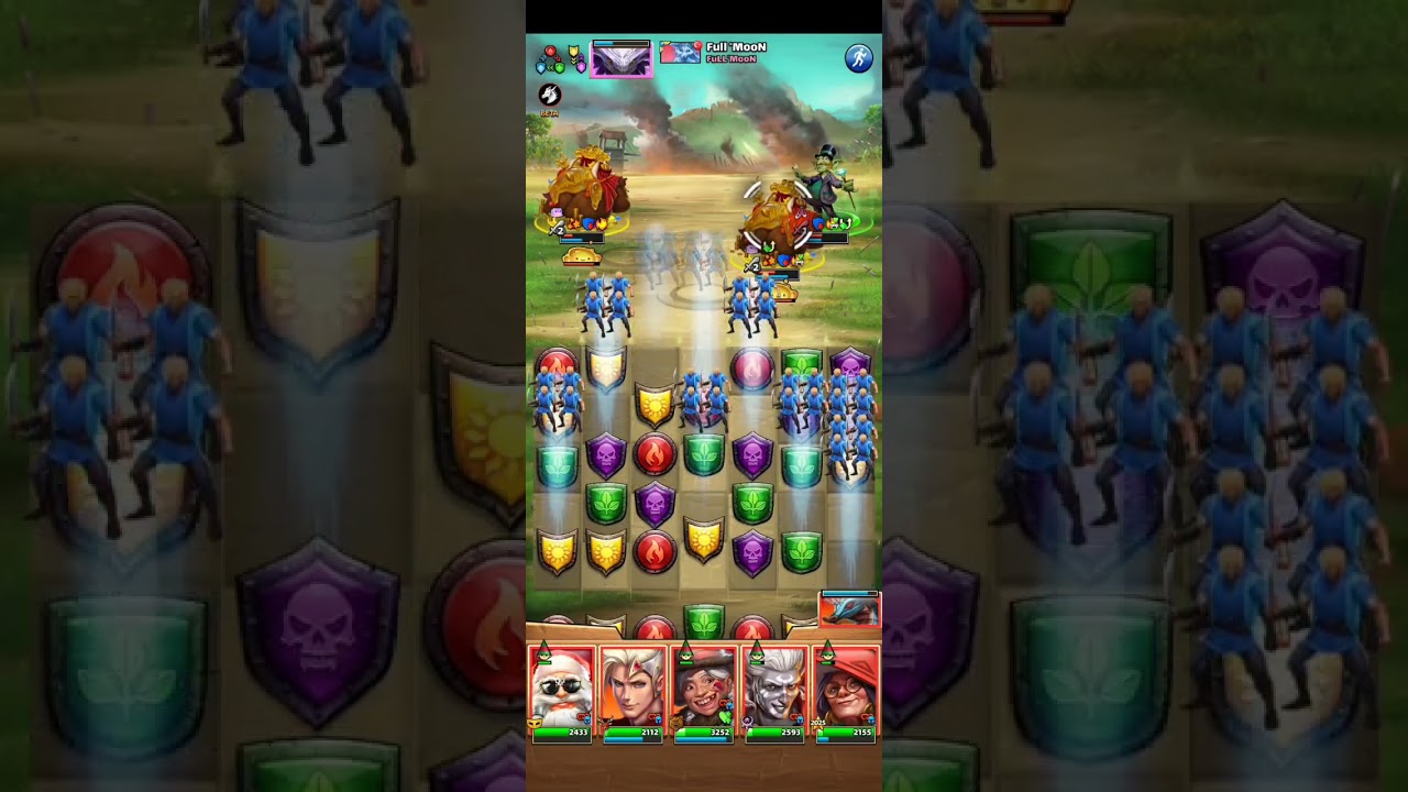 War Hits Empires and Puzzles Crazy Greek Team VS FuLL MooN