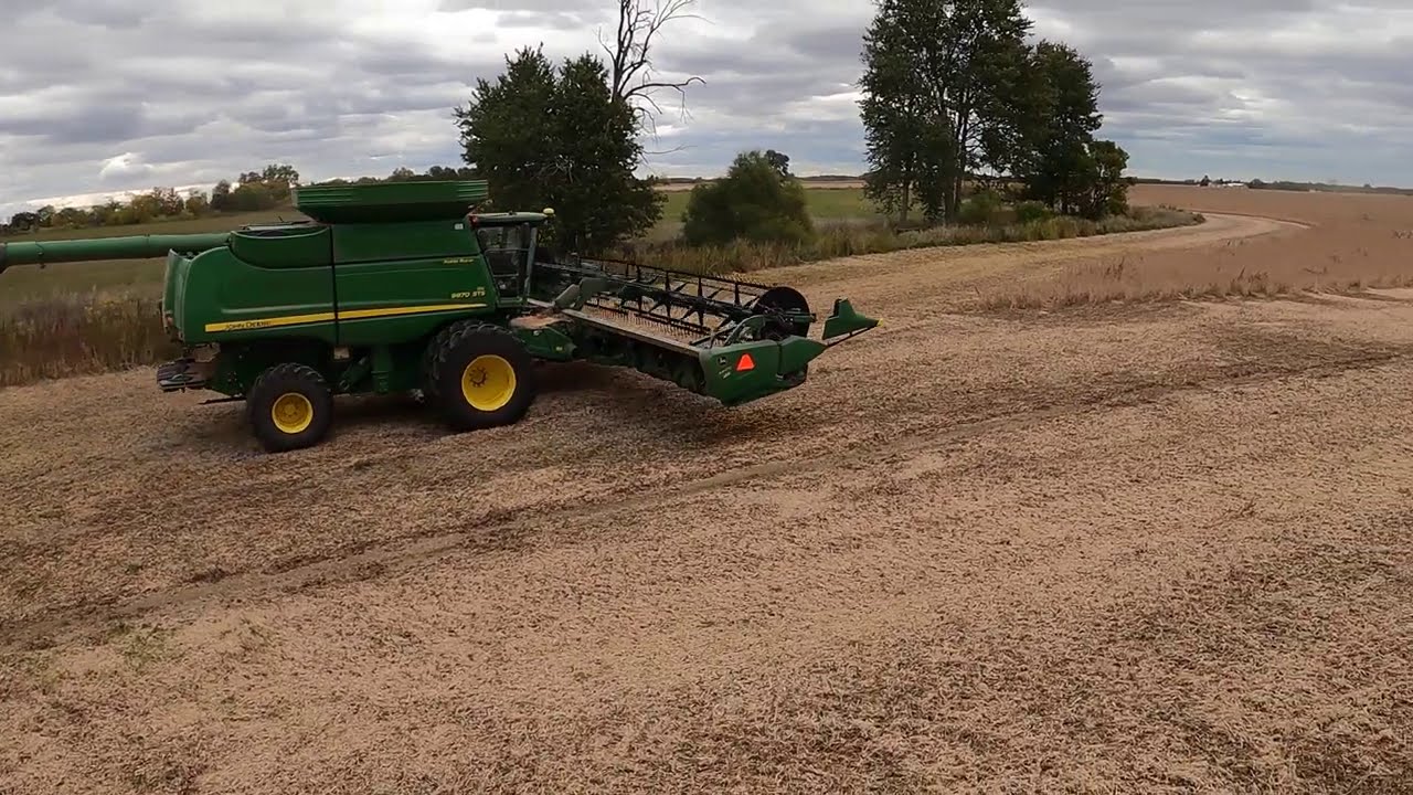John Deere 9870 STS Bullet Rotor - John Deere 640FD Hydraflex™ - Soybeans - Lenawee - Harvest 2020