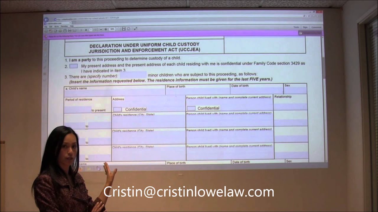 How to fill out California Divorce Form FL-105 (2014)