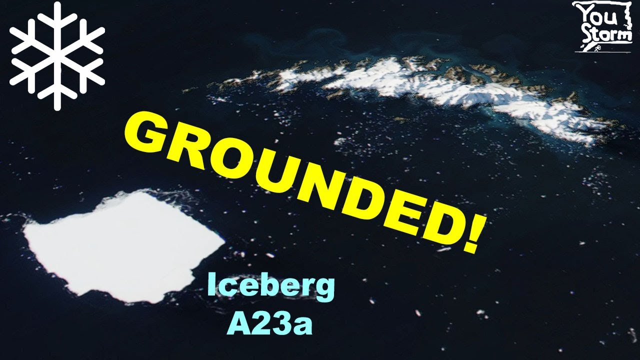 Iceberg A23a largest in the world grounded off South Georgia