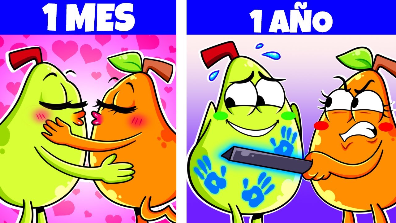 1 MES de citas vs. 1 AÑO saliendo || Luchas locas de relaciones por La Pareja Pera