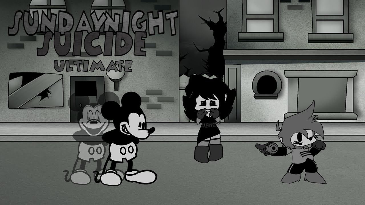 FNF Sunday Night Suicide: Ultimate (Demo) (Vs Mouse.Avi) (Suicide Mouse) (Creepypasta)