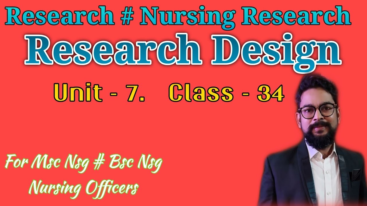 Research#Nursing research# class-34 # unit-7 # Research Design & Approach# Research Methodology